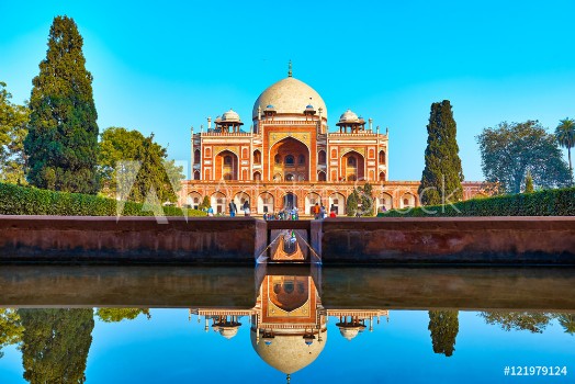 Picture of DELHIINDIA-DECEMBER 142015 Humayuns Tomb Mausoleum in the garden of the Char Bagh